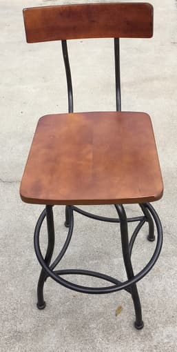 Wood & Iron Swivel Chair 1