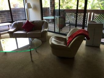 Leather love seat and chair $150 or BO 1