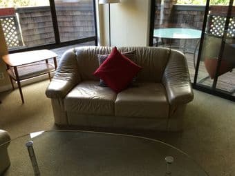 Leather love seat and chair $150 or BO 2