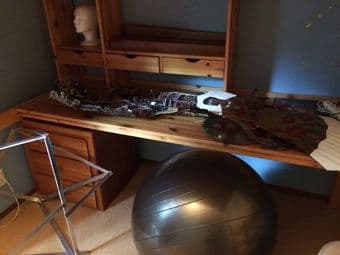 Double loft bed with desk underneath, $175 or BO 2
