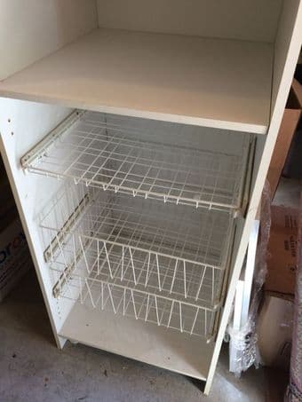 Closet dresser insert with three wire drawers.  $35 or BO 1