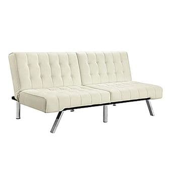 Cream Convertible Splitback Futon 1