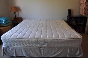 king size mattress and metal bed frame for only $200 1