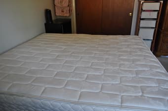king size mattress and metal bed frame for only $200 2