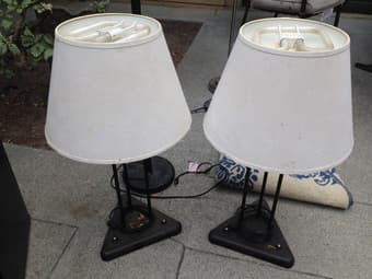 Two Large Table Lamps with Shades 1