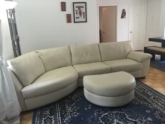 9 foot leather couch excellent condition $1200 1