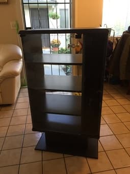 Black Tv Stand Entertainment Center Storage 44.5 x 24.5 x 15.5 - $65 1