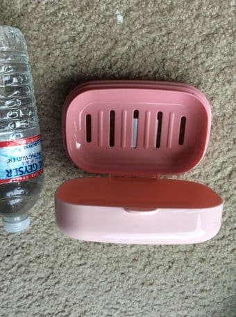 A new pink big soap box for sale-$2 1