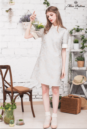 Moving sale-NWT-KateSpade/Modcloth Alike/Miss Patina Retro Embroidery 3/4 sleeve Preppy Dress 1
