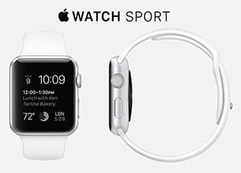 Brand New Apple Watch Sport 38mm Aluminum Case with White Band 1