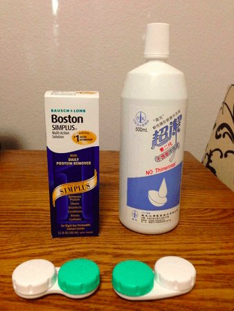 Contacts lenses solution and cases 1