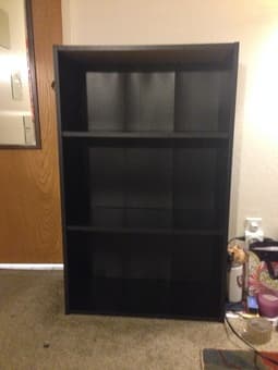 Black Bookshelf 3 ft tall 2 ft wide $20 1