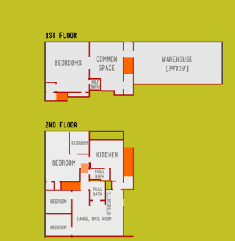 Housing near campus? Live/work warehouse for less than $950 2
