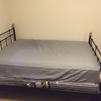 Full size bed frame & mattress 1