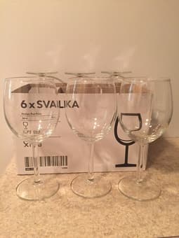 wine glasses set, 6 for $2 1