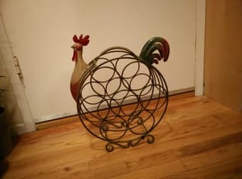 Rooster Wine Rack - $15 1