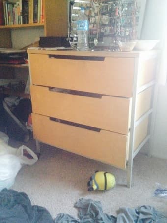Wood chest of drawer 3 - dresser $60 3
