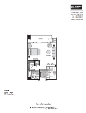 转租北san jose豪华小区公寓studio，$2190 / 573ft2 ，11月29日起，非常适合couple 1
