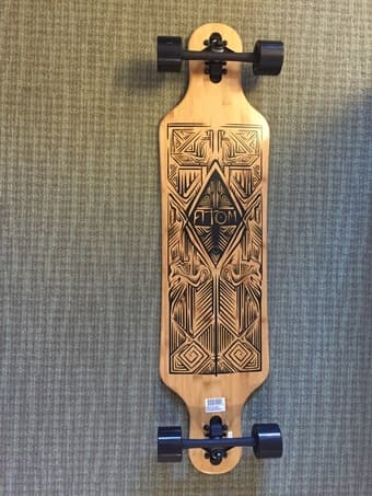 Atom Drop Through Longboard (40 Inch), Tiki 1