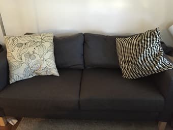 Ikea Karlstad Loveseat - Sivik dark grey - $150 2