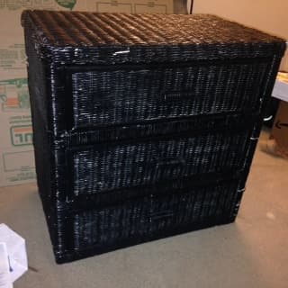 Dresser , black wicker - $20 1