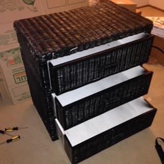 Dresser , black wicker - $20 2