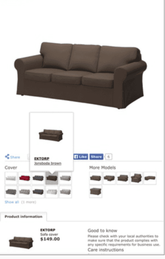 Ektorp Brown Sofa COVER (IKEA) 1