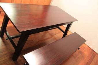 Solid Mahogany Dining Table & Bench - $500 (redwood city) 1