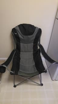 Picnic Time Portable Reclining Camp Chair, Black/Gray - $40 1