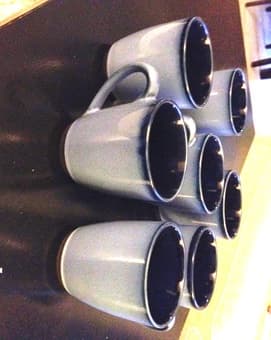 Mugs, set of 7, $5 1