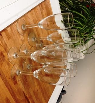 Champagne flutes, set of 8, $5 1