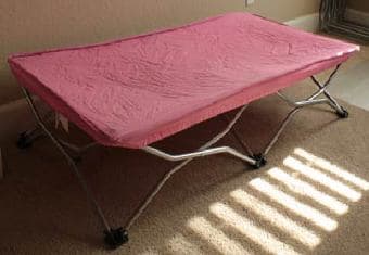 Portable travel bed with travel bag (pink) - $12 1