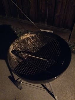 Outside table and chairs and large grill 3