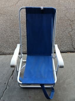 Beach folding chair. $5 1