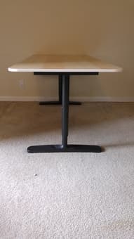 IKEA BEKANT DESK birch veneer/black legs. $100 (palo alto west campus) 2