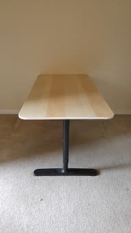 IKEA BEKANT DESK birch veneer/black legs. $100 (palo alto west campus) 3