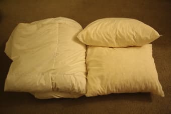 King size Comforter + 2 pillows - $20 1