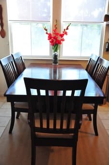 Dining table + 6 chairs (add extension) 3