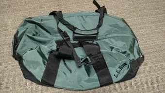 LL Bean duffle bag (dark green, black) - $30 1