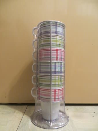 Cappuccino cup set - $12 for six cups and holder 1
