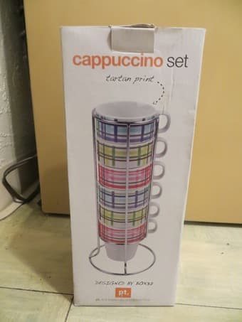 Cappuccino cup set - $12 for six cups and holder 2