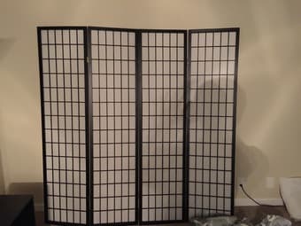 slow cooker $30 room divider $40 corner desk with chair $50 2