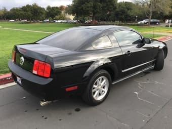 Black 2008 Ford Mustang coupe, V6, stick shift, only 65k miles 2