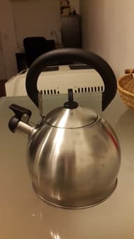 Desk chair, coffee maker & tea kettle 2