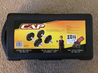 Selling adjustable dumbbell set $35 obo 2