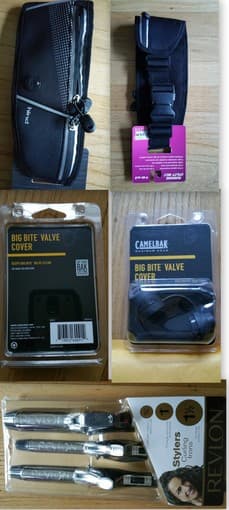 Waist pack/pouch, curling irons and CamelBak Bite Valve Cover $5 1