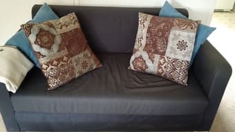 Navy blue IKEA sofa bed, $50 2