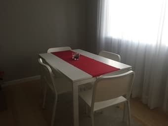 Moving sale: dining table, area rugs, wine glasses 3