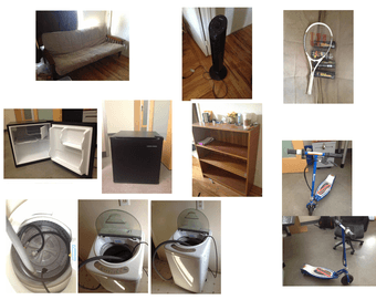 Moving sale: washing machine, scooter, mini-fridge, futon, bookshelf.. 1