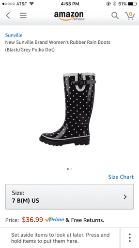 Selling size 9 women's rain boots $30 OBO 1